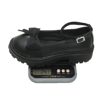 Mocasini cu fundă transfrontalieră pentru femei 2024 Export stil coreean cu talpă groasă cu toc mediu, leneși, stil britanic retro, pantofi mici din piele pentru femei