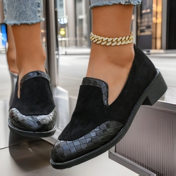 Χειροποίητα Ρετρό Γυναικεία Παπούτσια με Χοντρό Τακούνι και Στρογγυλή Μύτη Καλοκαίρι 2025 Διασυνοριακή Εξαγωγή Μεγάλα Μεγέθη Φλατ Σουέτ Χονδρική