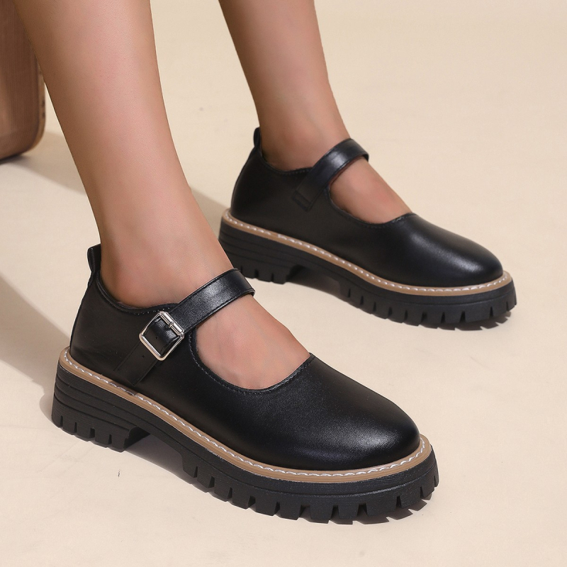 Ravne velike veličine, plitke, izvozne, ženske cipele s niskom petom, proljeće i jesen 2025., nove, četvrtaste pete, okruglih prstiju, niske ženske cipele, veleprodaja