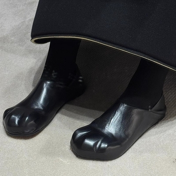 Σε απόθεμα Δερμάτινη Έκδοση ~ Niche Υπερ-μαλακά Παπούτσια με Νύχια Γάτας και Τακούνι, Γυναικεία Φλατ Γαλλικά Παπούτσια Mary Jane