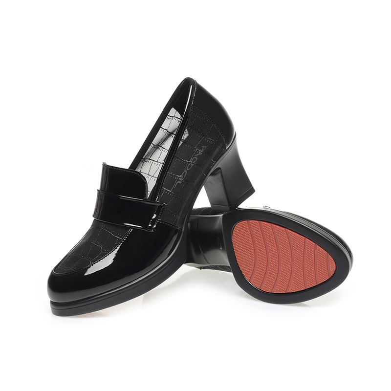 Modne mrežaste visoke pete za žene 2024. Ljeto šuplje cipele od prave mekane kože, srednje visoke pete, mekana koža, meki potplat, mokasinke s debelom petom