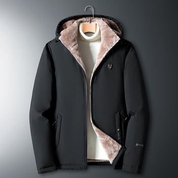 2023 m. naujas vyriškas paltas su vilnos pamušalu, madingas korėjietiško stiliaus drabužių viršutinis storas naujas paltas laisvas viršutinis