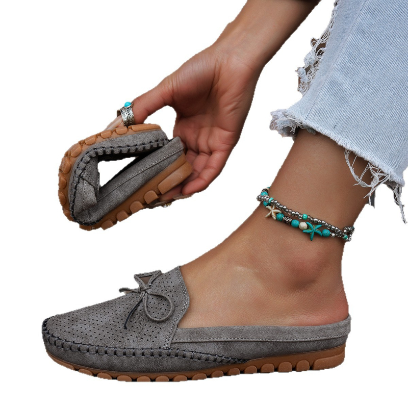 Mocasini de damă cu talpă plată, de dimensiuni mari, populari, cu cusături de export, în culori pure, pentru export, comerț electronic transfrontalier