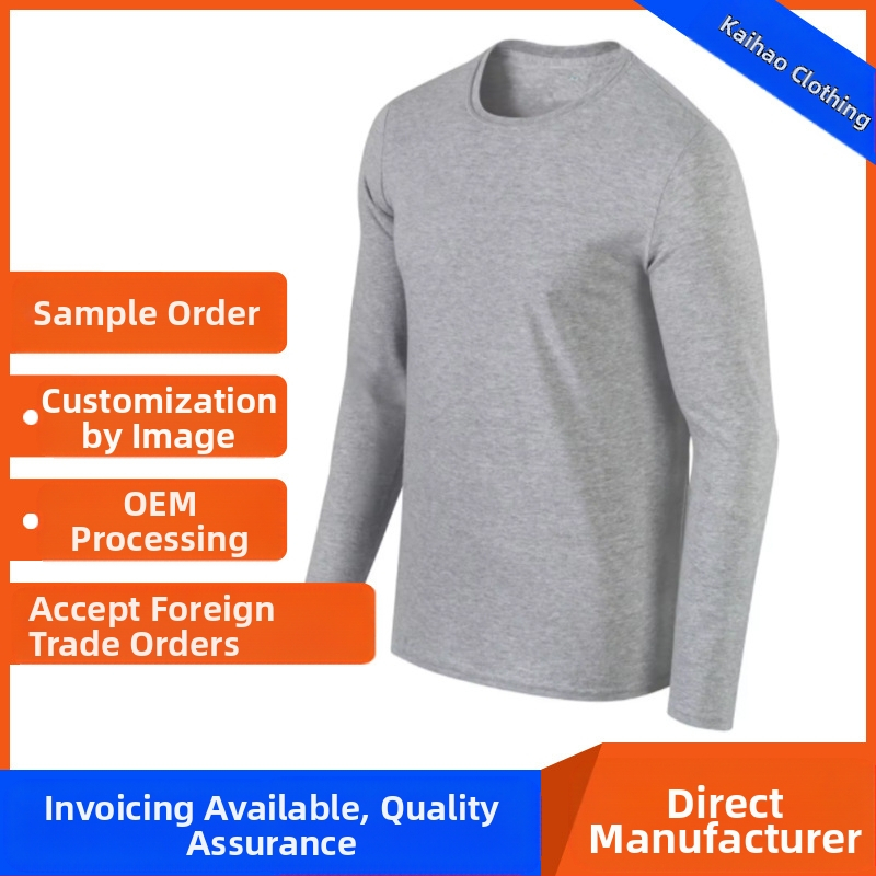 Izborna majica s logotipom prilagođenim dizajnom za muškarce, prazna normalna muška odjeća, majica dugih rukava, sportska osnovna majica, muška/ženska majica