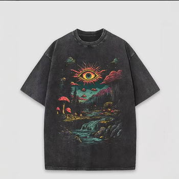 Muška majica s printom anime boli, retro oprani 100% pamučni vrhovi