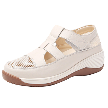 Prekogranične popularne sandale s debelim potplatom za žene 2025. Nove ljetne svestrane klompe s čičkom, udobne cipele za mame s mekim potplatom