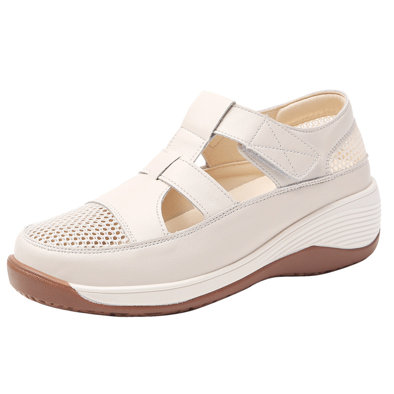 Prekogranične popularne sandale s debelim potplatom za žene 2025. Nove ljetne svestrane klompe s čičkom, udobne cipele za mame s mekim potplatom