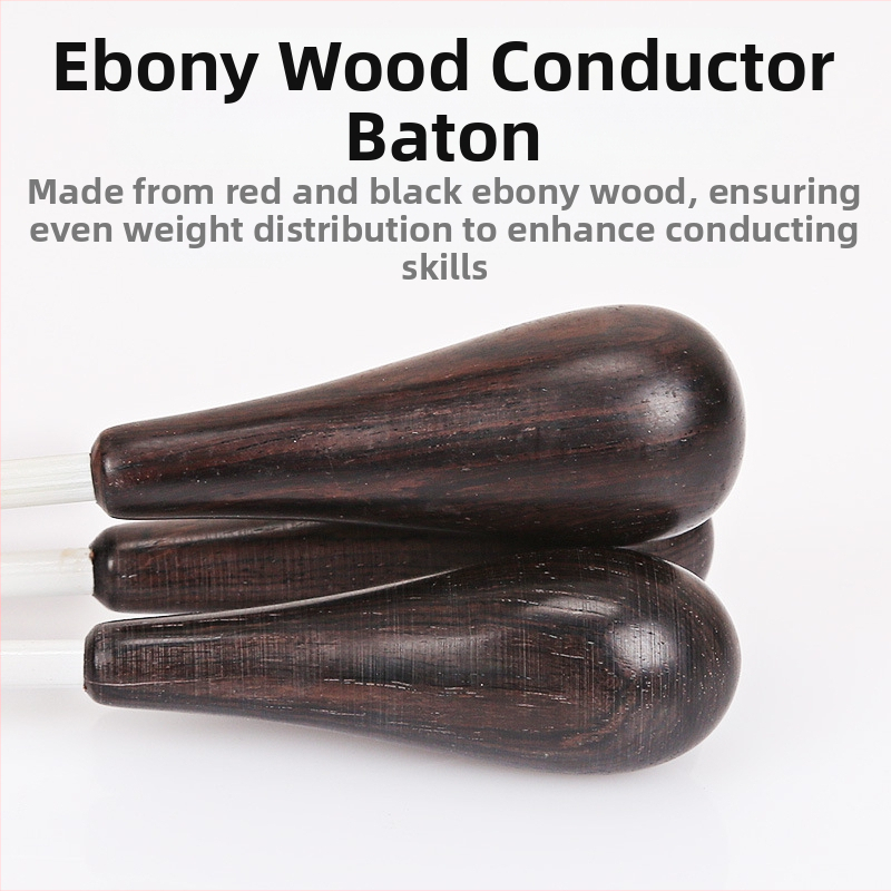 Дръжка от абаносова държливост за концертна палка, командна заповед, музикална палка, сценично изпълнение, професионална палка