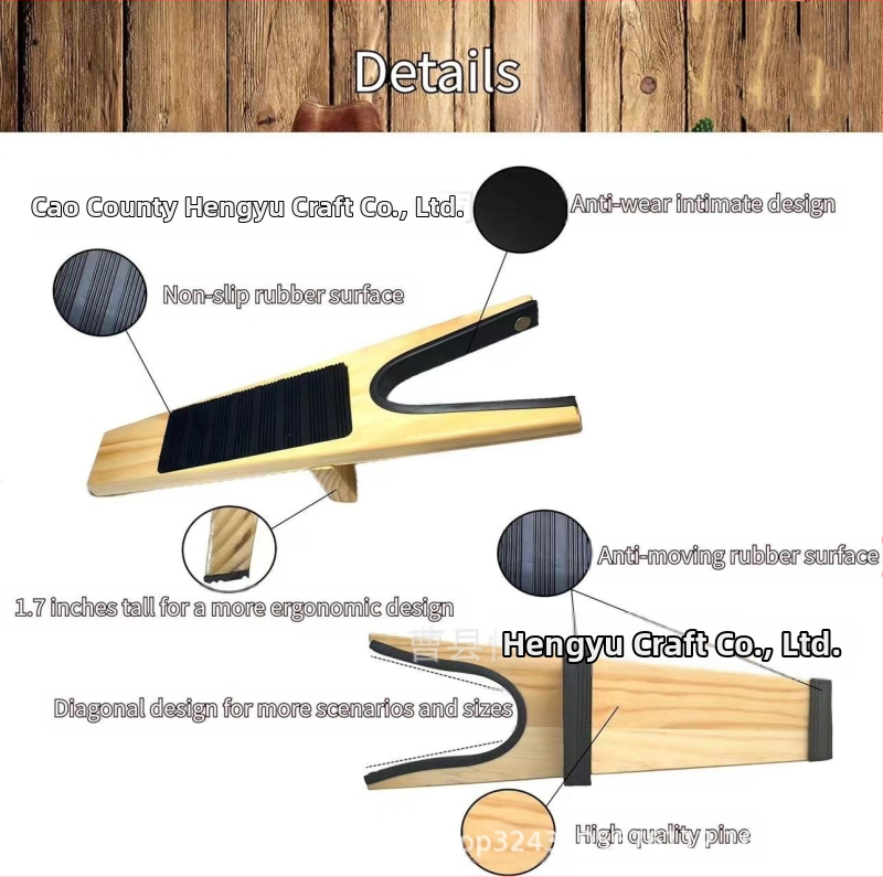 Дървена неогъваща се дъска за сваляне на обувки тип „мартин“ за бременни жени и хора с наднормено тегло, помощен инструмент за обувки от масивна дървесина, който не наранява.