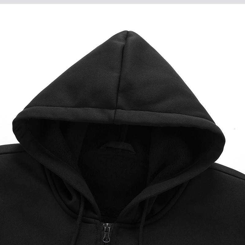 Hanorac termic încălzit electric transfrontalier nou 2025 hanorac cu glugă cu fermoar pentru bărbați, hanorac sport casual subțire pentru bărbați