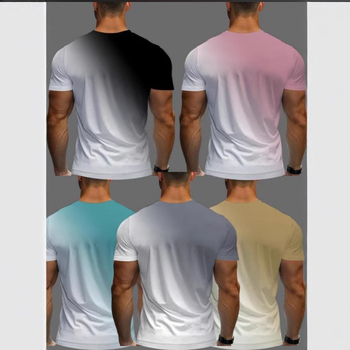 temu crossborder hot ανδρικό αθλητικό μπλουζάκι με ντεγκραντέ, δροσερό, τρισδιάστατη ψηφιακή εκτύπωση, γρήγορο στέγνωμα, επίπεδο ύφασμα, κοντομάνικο μπλουζάκι γυμναστικής