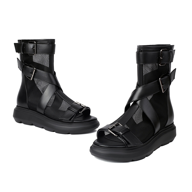 Nove ljetne ženske cipele, sandale s debelim potplatom u rimskom stilu, ženske sandale od prave kože s debelom petom, moderne i svestrane