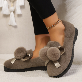 Jesenske i zimske baršunaste zadebljane ženske pamučne cipele, nove cipele s kapom, lagane ženske navlake za trudnice, krznene cipele, izvoz cipela u ime