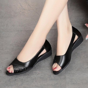 Σανδάλια Fish Mouth της Νοτιοανατολικής Ασίας για γυναίκες, καλοκαιρινά, νέα, φλατ τακούνι, γυναικεία παπούτσια, από μαλακό δέρμα, για γυναίκες