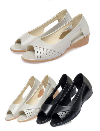 Σανδάλια Fish Mouth της Νοτιοανατολικής Ασίας για γυναίκες, καλοκαιρινά, νέα, φλατ τακούνι, γυναικεία παπούτσια, από μαλακό δέρμα, για γυναίκες