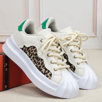 Γυναικεία Παπούτσια με Κέλυφος, Καλοκαιρινά Αναπνέοντα Αθλητικά Παπούτσια Υψηλής Ποιότητας, Λευκά Παπούτσια Εφήβων με Χοντρή Σόλα και Αντιολισθητική Ευέλικτη Ύφασμα