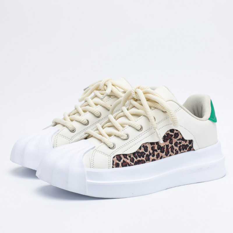 Ženske cipele s školjkastim prstima, ljetne prozračne sportske vrhunske ležerne tenisice, tinejdžerske višenamjenske bijele cipele s debelim potplatom, neklizajuće