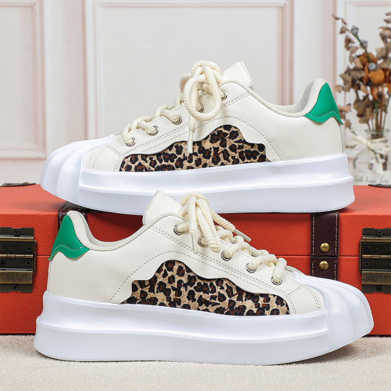 Ženske cipele s školjkastim prstima, ljetne prozračne sportske vrhunske ležerne tenisice, tinejdžerske višenamjenske bijele cipele s debelim potplatom, neklizajuće