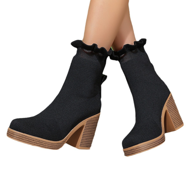 Martin čizme za žene, nova moda iz 2025., kratke visoke pete, debela peta, moderne, jednostavne, preko granice, 42 plus veličine, ženske čizme