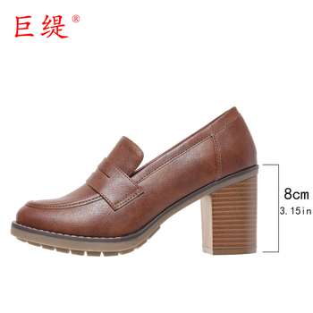 Juti 2025 Άνοιξη Νέα Εξωτερικού Εμπορίου Lefu Γυναικεία Παπούτσια WISH Amazon Ευρωπαϊκά και Αμερικανικά Γυναικεία Μόδα με Χοντρό Ψηλοτάκουνο Μονό Παπούτσια