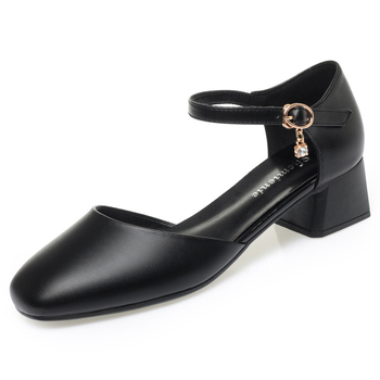 Παπούτσια Cheongsam με μαλακές δερμάτινες σόλες, μεσαίου μεγέθους τακούνι με αγκράφα και λουράκι, παπούτσια πασαρέλας για χορό, δερμάτινα παπούτσια μέσης ηλικίας για μητέρες, γυναικεία παπούτσια