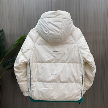 Žieminė sustorinta šilta pūkinė striukė vyrams, madinga „Duffian“ daili darbo striukė, balta anties pūkinė striukė, trijų sluoksnių audinys