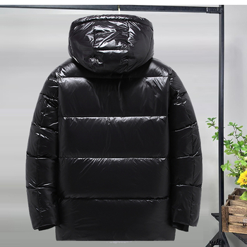 Juoda auksinė žąsies pūkinė striukė, vidutinio ilgio virš kelių, 2024 m., naujo stiliaus, vyriška ir moteriška poroms, žieminis, pastorintas viršutinis kostiumas, gražus