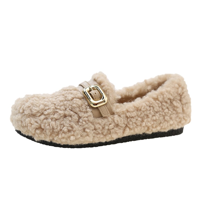 Nježne nazubljene cipele Mao Mao u korejskom stilu za žene, vanjska odjeća za jesen i zimu 2024., nove cipele s grahom, tople pamučne cipele s flisom