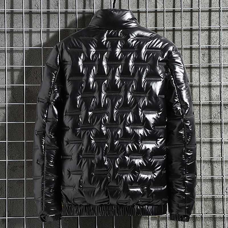 Nova zimska jakna s pamučnom podstavom za muškarce, mladenački jednobojni kaput s ovratnikom i stojećim ovratnikom, za jesen i zimu, topla, hladnootporna, jednostavna jakna s pamučnom podstavom na zalihi