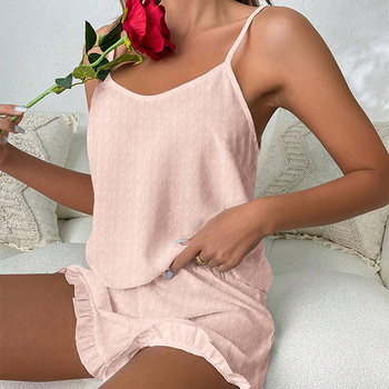 TEMU, pantaloni scurți de vară din crep, la modă, simpli, casual, relaxanti, pentru femei, pijamale de casă pentru exterior