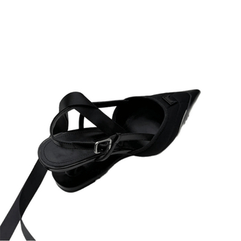 2025 Νέα ψηλοτάκουνα σανδάλια με ειδικά σχεδιασμένο τακούνι και λουράκια στα δάχτυλα, γυναικεία παπούτσια με ρηχά, μυτερά δάχτυλα