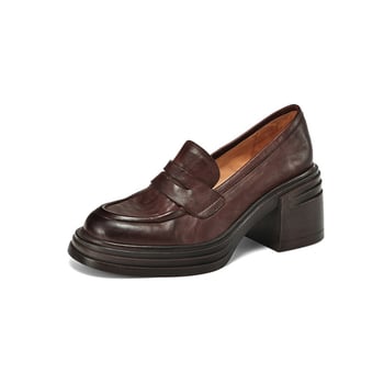 7 cm! Malo retro vremena leti, nove kožne cipele za žene s debelom petom i debelim potplatom, male kožne cipele s francuskom visokom petom