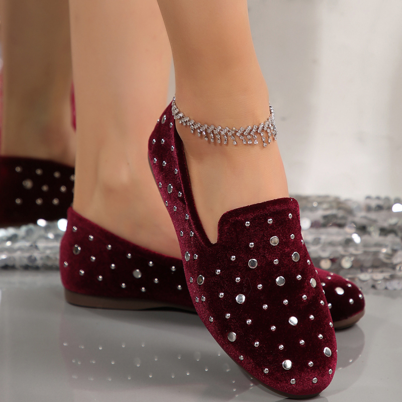 Pantofi de damă cu toc înalt, confortabili, cu strasuri, la modă coreeană, casual, fără slip-on, cu platformă