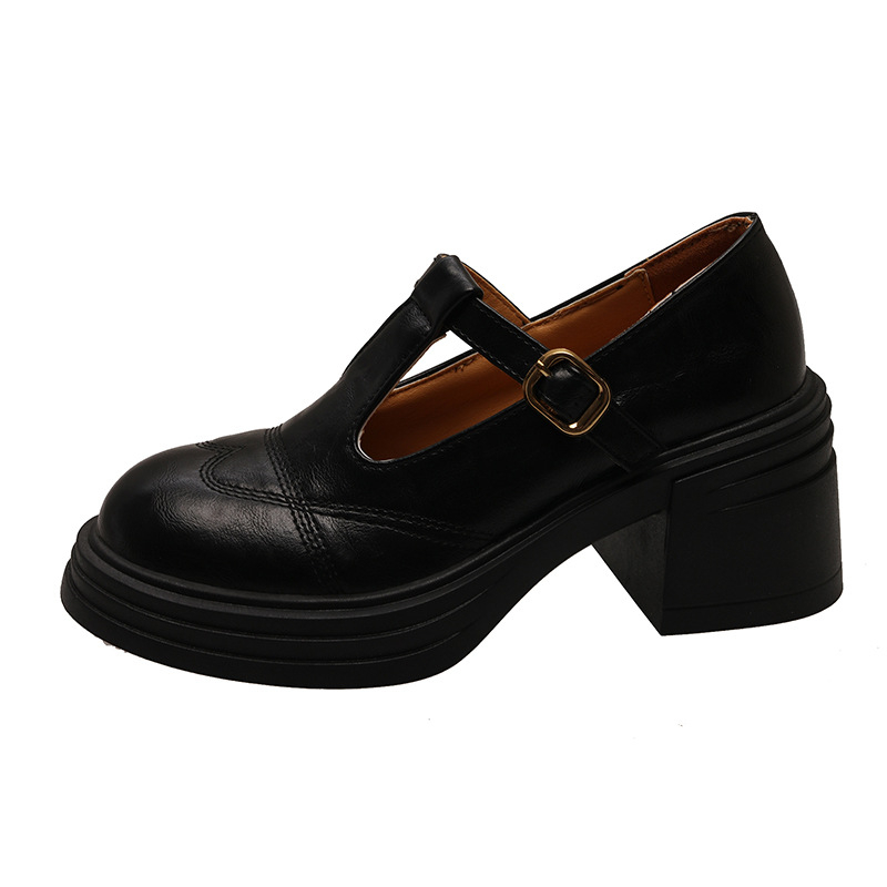Proljeće i jesen 2025. Nove Mary Jane francuske uniforme, male kožne cipele za žene, britanski stil, srednja peta, debela peta, studentske ženske cipele s jednom potpeticom, moderne