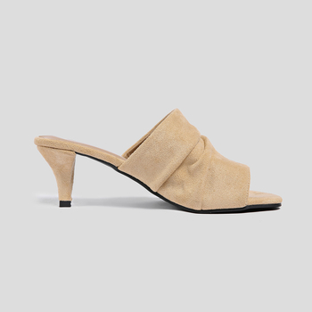 Sandale s visokom petom za žene, ljeto 2025., nove moderne traperice s četvrtastim vrhom i otvorenim prstima, štikle, ženski stiletto, polupapuče za žene