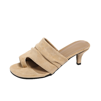 Ψηλοτάκουνα Σανδάλια για Γυναίκες Καλοκαίρι 2025 Νέα Μοντέρνα Τζιν με Τετράγωνα Δάχτυλα και Ανοιχτά Τακούνια Στιλέτο, Γυναικείες Μισές Παντόφλες για Γυναίκες