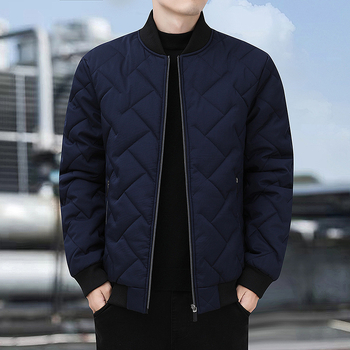 Ανδρικό παλτό American με επένδυση από βαμβάκι Plus Fertilizer Plus Size Winter Coat, ζεστό, casual ανδρικό παλτό με επένδυση από βαμβάκι, ανδρικό μπουφάν με κάθετο γιακά και επένδυση από βαμβάκι