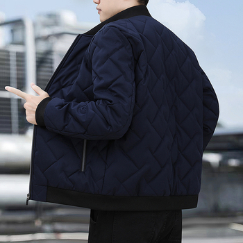 Ανδρικό παλτό American με επένδυση από βαμβάκι Plus Fertilizer Plus Size Winter Coat, ζεστό, casual ανδρικό παλτό με επένδυση από βαμβάκι, ανδρικό μπουφάν με κάθετο γιακά και επένδυση από βαμβάκι