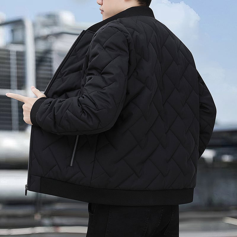 Jachetă de iarnă pentru bărbați, cu guler vertical, căptușită cu bumbac, caldă, casual, pentru bărbați