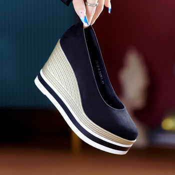 Γυναικεία ψηλοτάκουνα παπούτσια με πλατφόρμα και κάτω, μικρά, άνοιξη 2025, νέα, εθνοτικά στυλ, σουέτ, λευκά, με ρηχό τακούνι