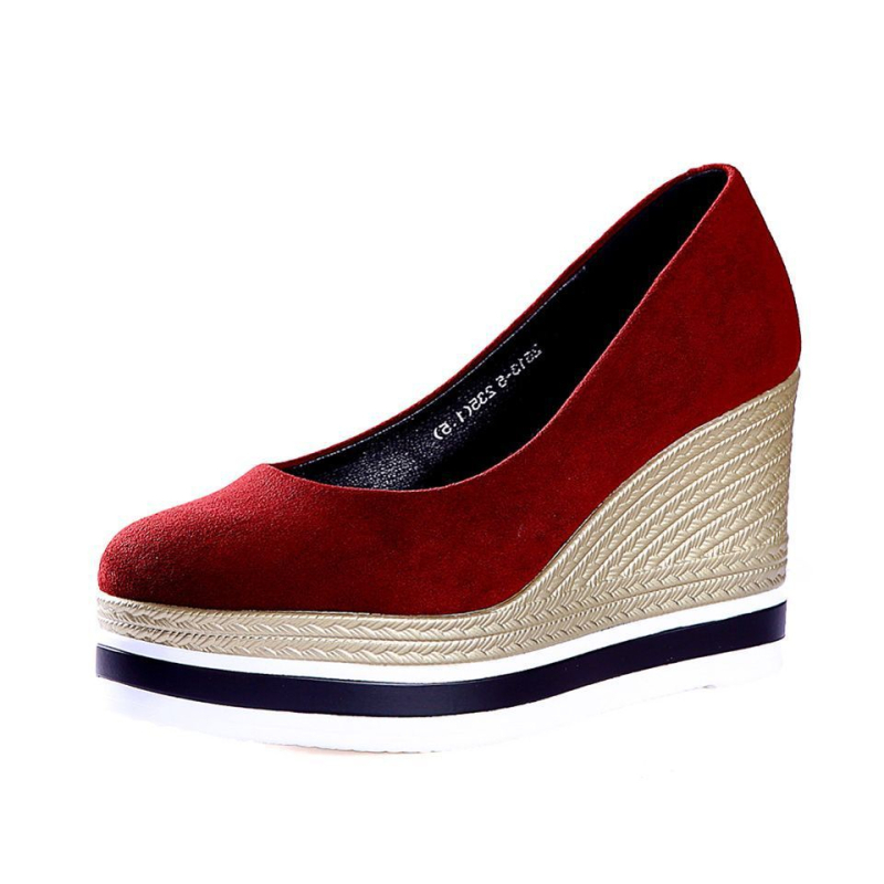 Pantofi de damă cu platformă, cu toc înalt, stil etnic, alb, din piele întoarsă, cu toc plat, mici, primăvara 2025