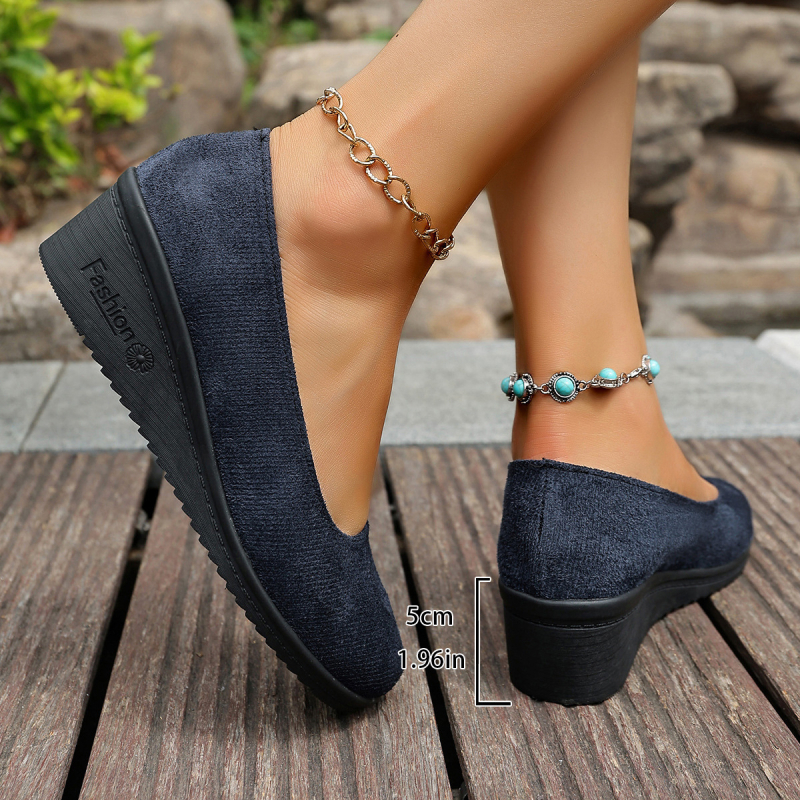 Pantofi sport pentru femei de mărime mare, cu toc plat, confortabili, din piele întoarsă, cu talpă groasă și toc plat, cu vârf rotund, cu talpă plată, de culoare pură, pentru primăvară și toc de damă