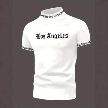 Νέο Ανδρικό T-Shirt με Ψηλό Λαιμό για Άνετο Χρώμα 2025, Απλό, Μοντέρνο, Εξωτερική Ρούχα, Μακρυμάνικο