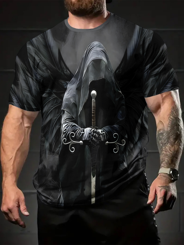 Izvor Proizvođač Prekogranična 2025 Europska i američka nova 3D digitalni tisak Retro brzosušeća majica kratkih rukava