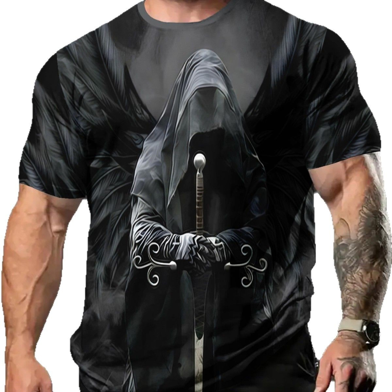 Izvor Proizvođač Prekogranična 2025 Europska i američka nova 3D digitalni tisak Retro brzosušeća majica kratkih rukava