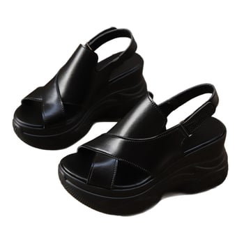 Sportske sandale za tatu za žene 2025. Nove izvozne sandale s kopčom velike veličine, platforme, sandale s debelim potplatom za vanjsku upotrebu, rimske cipele za plažu