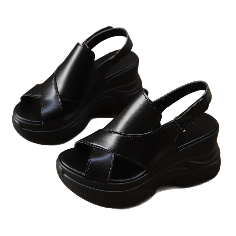 Sportske sandale za tatu za žene 2025. Nove izvozne sandale s kopčom velike veličine, platforme, sandale s debelim potplatom za vanjsku upotrebu, rimske cipele za plažu