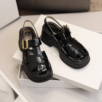 Διασυνοριακές Εξαγωγές Baotou Παπούτσια Pig Cage με Χοντρό Σόλα για Γυναίκες Καλοκαιρινά 2025 Ρωμαϊκά Σανδάλια με Χοντρό Σόλα και Πλατφόρμα με Ψηλοτάκουνα