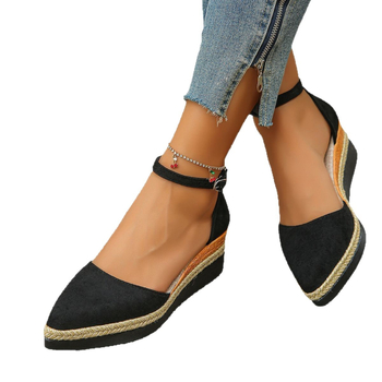 Γυναικεία Σανδάλια με Μυτερές Δακτύλες Εξωτερικού Εμπορίου Καλοκαίρι 2025 Νέα Διασυνοριακά Σανδάλια με Πλατφόρμα και Σχοινί Κάνναβης, Μεγάλο Μέγεθος Χονδρικής