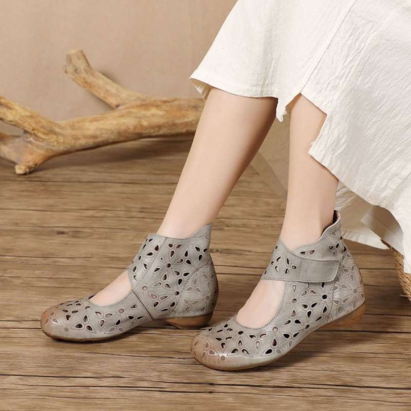 Naiste suvesandaalid, uued retro etnilise stiiliga õõnsad hingavad, kerged, libisemiskindlad, pehme põhjaga mitmekülgsed auguga sandaalid